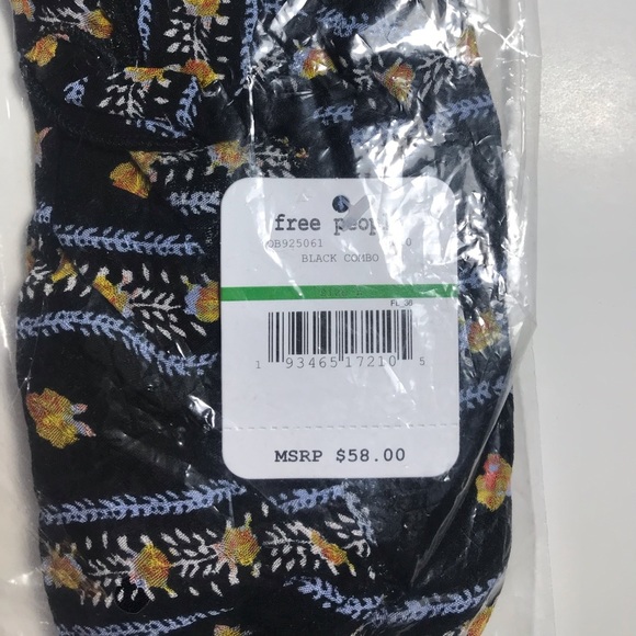 Free People Love to Printed Cami Black Size Large - Picture 4 of 5